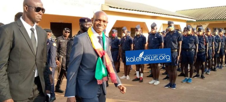 Kagbélen : Le ministre Bachir Diallo en visite à l’école nationale de police et de protection civile