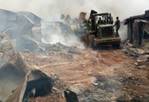 Incendie au grand marché de N’zérékoré : plusieurs blessés et d’énormes pertes enregistrés