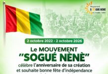 Fête du 2 octobre : Le mouvement SOGUÉ NÈNÈ célèbre 2 dates à la fois